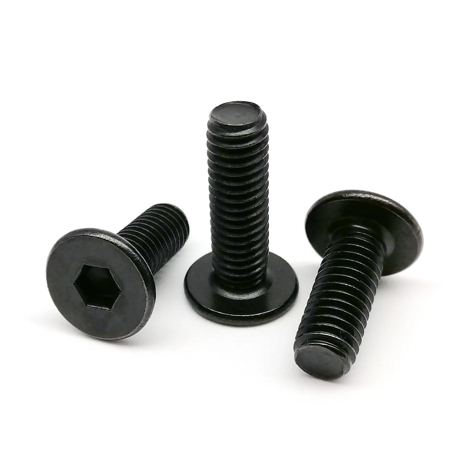 HZYUEGOU Schwarz 304 Edelstahl CM M2 M2.5 M3 M4 M5 M6 M8 Innensechskantschraube mit ultradünnem Flachkopf – Detail 5