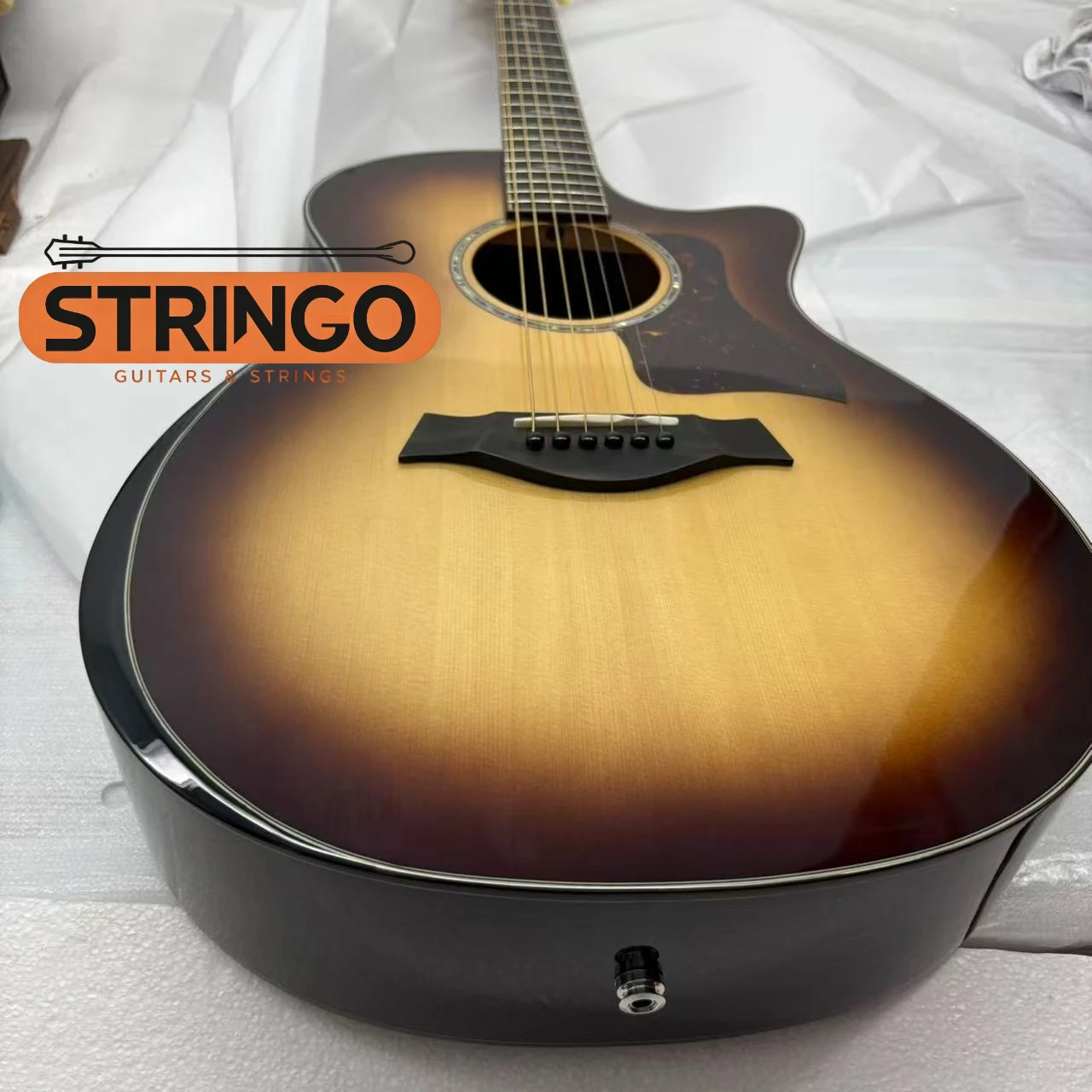 All Solid GA Cutaway Acoustic Electric Guitar Spruce Rosewood Solid Wood for Advanced Player Stage Performance Fingerstyle