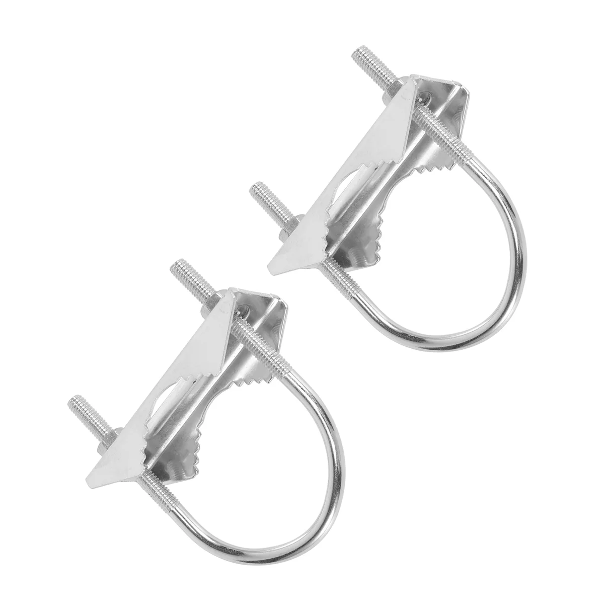 A97T2 Buah Penjepit Dudukan Antena Perangkat Keras Pemasangan Baut U Penjepit Tiang Antena Aksesori Braket Rahang V untuk Antena Luar Rumah