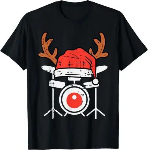 Drums Christmas Music Instrument Band Drummer Rock Xmas T-Shirt