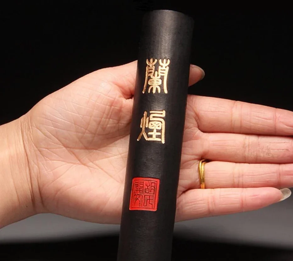 105g Chinese Traditional Oil Soot Ink Stick Inkstick Brush Hukaiwen Water Ink Calligraphy Painting Sumi-e Lan Yan