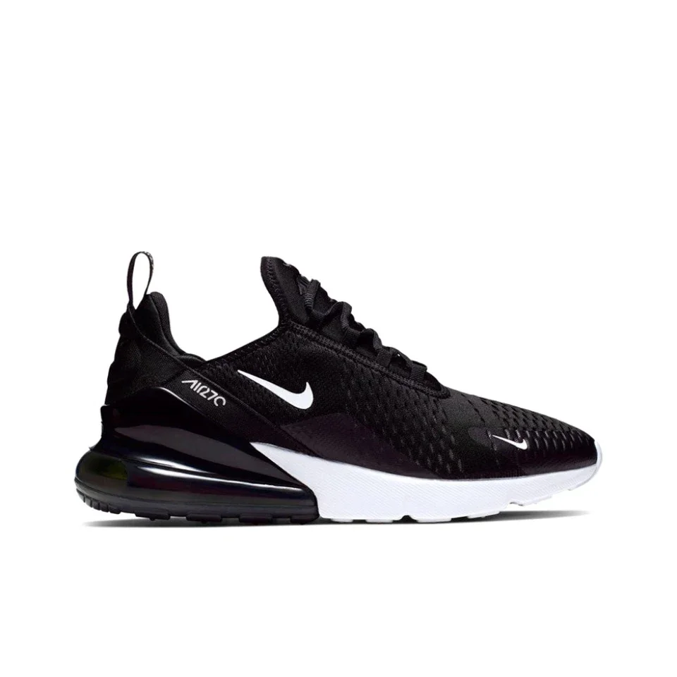 Original Nike Air Max 270 Air Cushion Against Impact Running Shoes Sports Shoes Breathable Black Sneakers AH8050-002