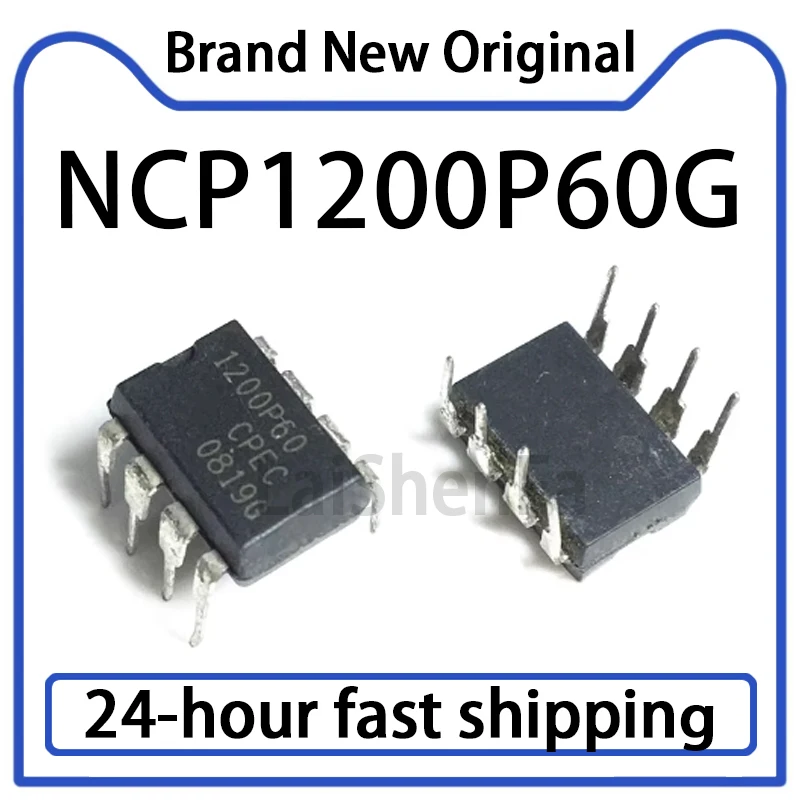 5PCS NCP1200P60G Direct Insertion DIP-8 AC-DC Controller and Voltage Regulator Original Stock