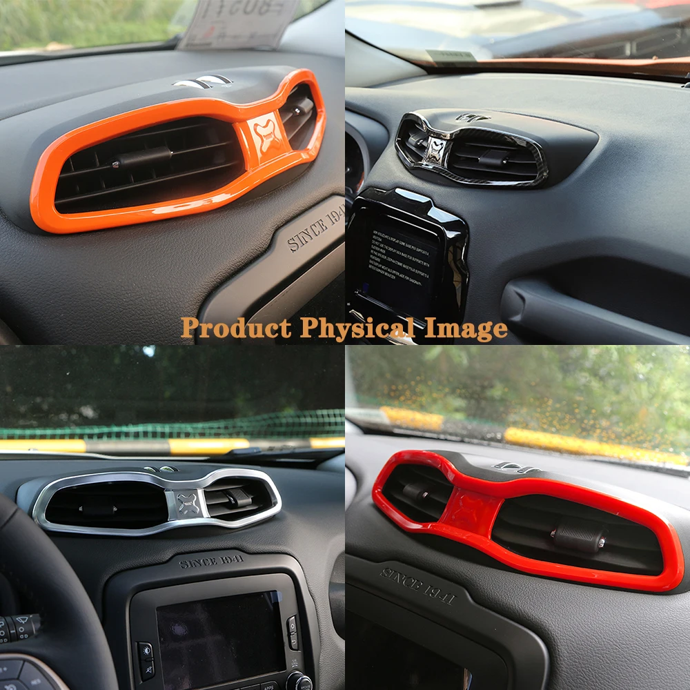 Central Vent Outlet Decorative Cover Frame Trim for Jeep Renegade 2016 2017 2018 2019 2020 2021 2022 Car Interior Accessories