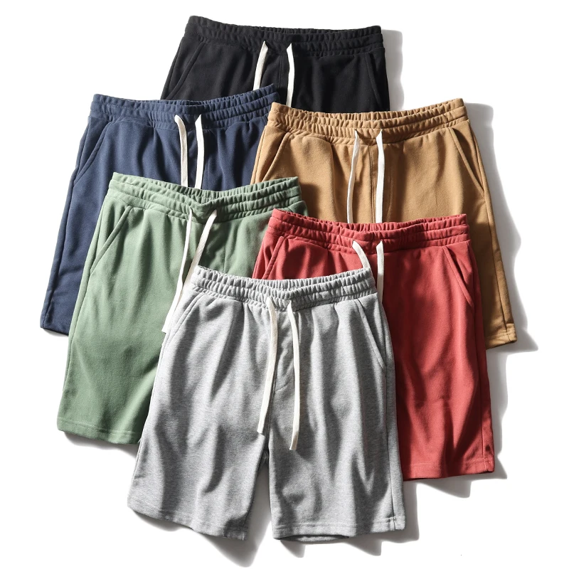 

Японские мужские спортивные брюки из плотной ткани, летние, свободные, повседневные, цвета хаки, длиной до середины икры (5/4 длины)