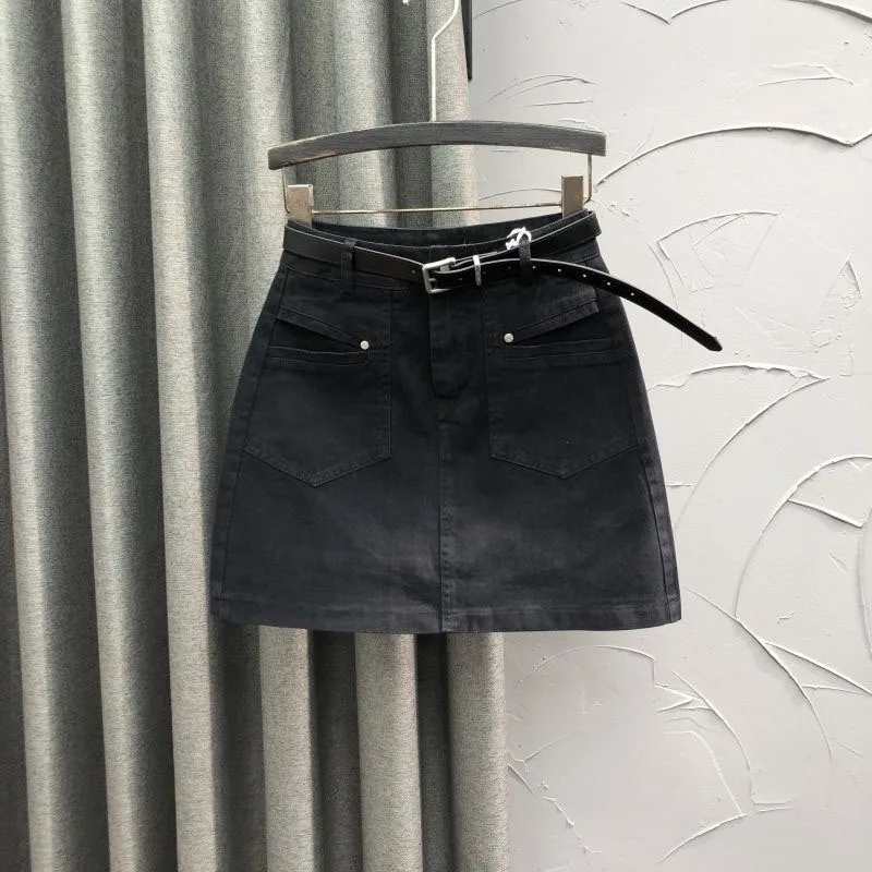 Spring Autumn Ladies Fashion Short Cowboy Maxi Skirt Korean Women High Waist Denim Long Skirts Femme Large Size 5XL Jeans Skirts