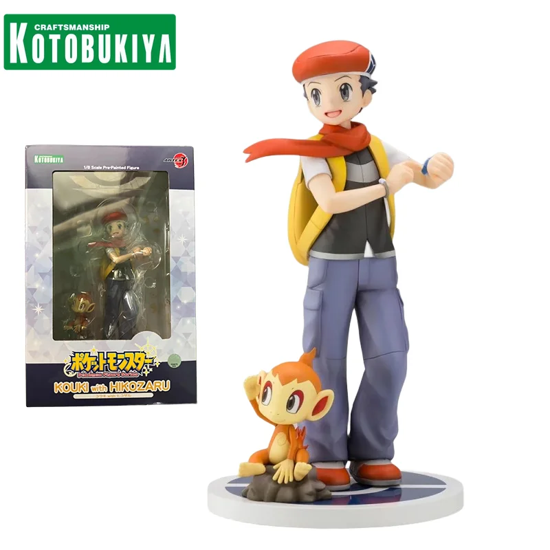 

KOTOBUKIYA Original POKEMON Anime Figure ARTFX J Lucas Chimchar Action Figure Toys for Kids Gift Collectible Model Ornaments