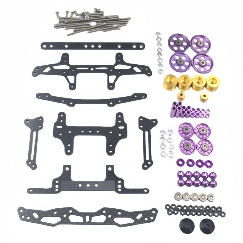 1SET Tamiya Four-Wheel Drive Vehicle VZ Chassis Modification Kit - Advanced Off-Road Lightweight Upgrade Accessories DIY 4WD - view 5