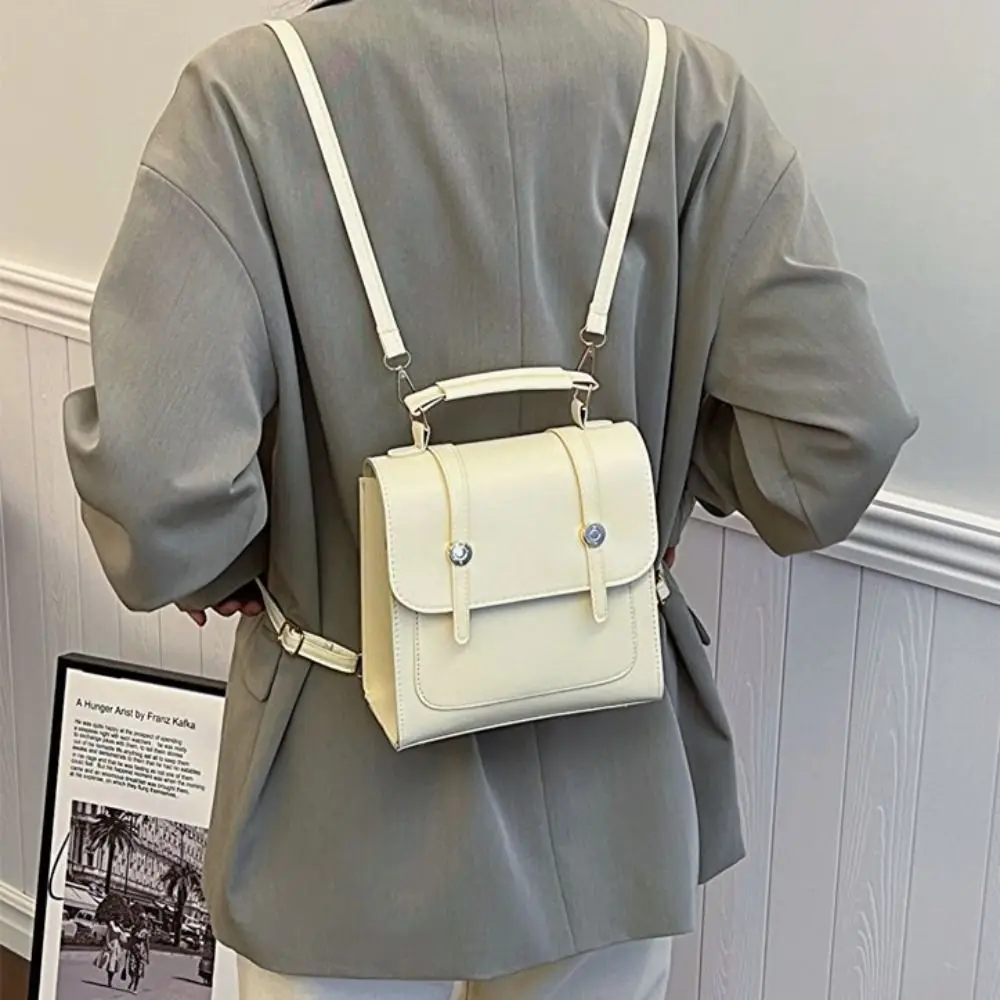 Wysokiej jakości torba szkolna do spędzania wolnego czasu Modna torba na ramię w stylu vintage Casualowy plecak damski ze skóry PU