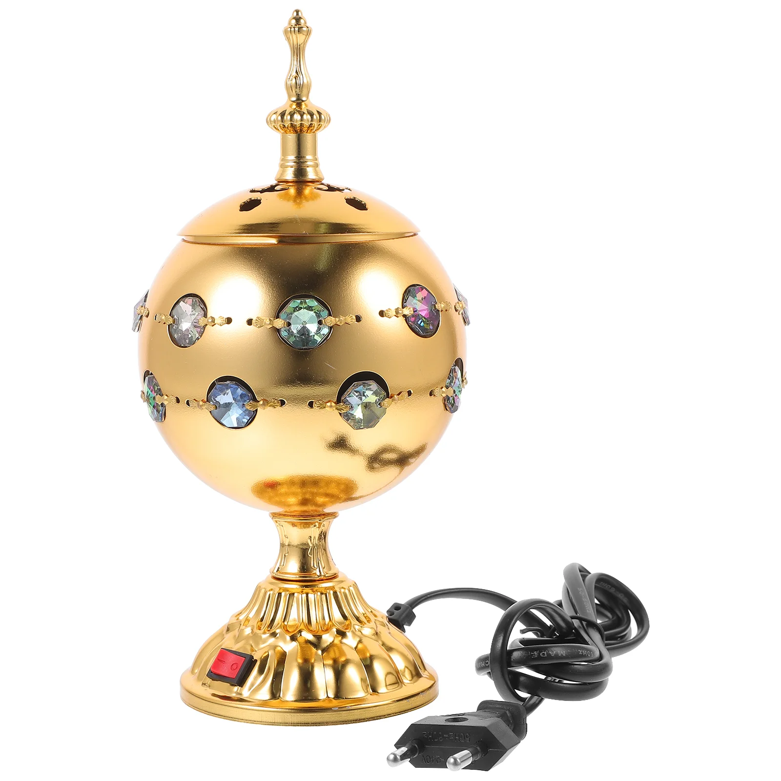 

Incense Burner Table Ornament Aromatic Holder Home Decor Iron Centerpiece Decorations Decorative Electric Censer