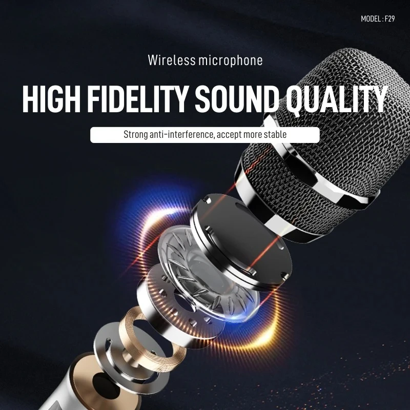 Strong Bass Factory Outdoor 100w Bluetooth Speaker Loud Stereo Sound Karaoke Bluetooth Speaker With  2*Microphone