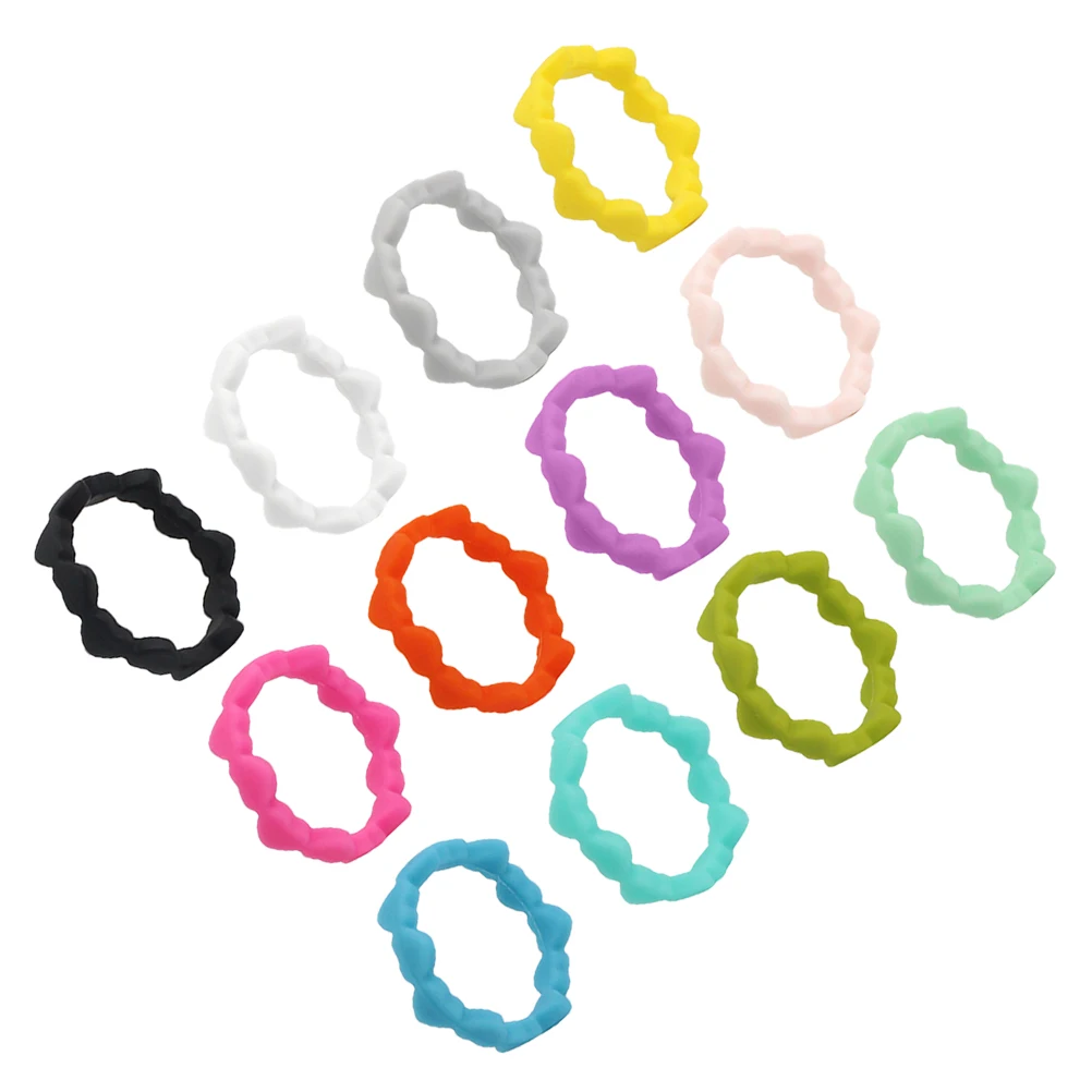 

12 Pcs Silicone Ring Couples Sports Wedding Bands Rings Breathable Lovers