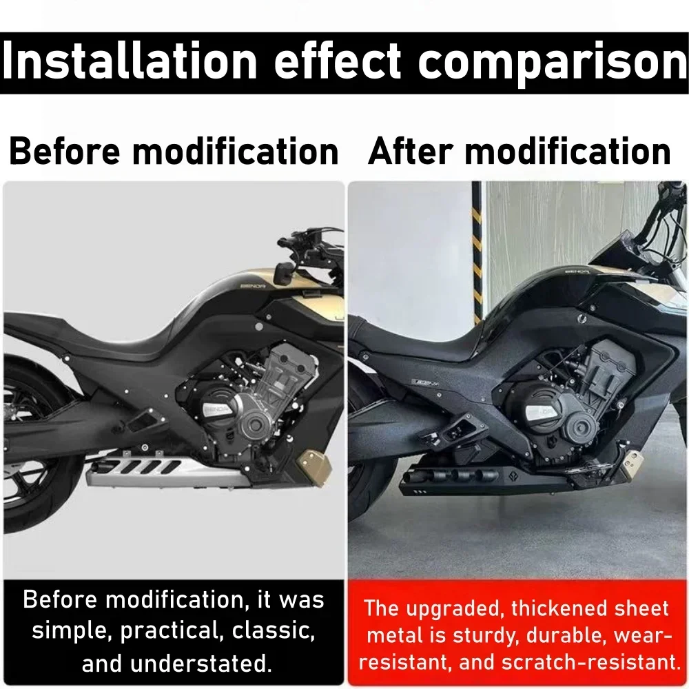 FOR BENDA LFC700 Full-wrapped mid and rear section heat insulation shield exhaust pipe, blackened modification parts to prevent