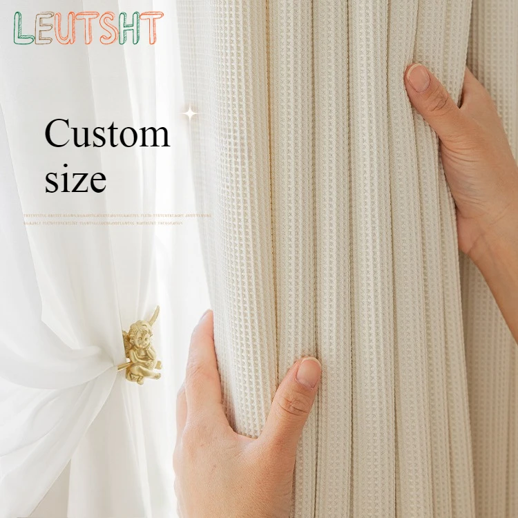 

French Chenille Curtains Light Luxury Modern Simple New Style Bedroom Living Room High-end Sense Blackout Double-sided Thickened