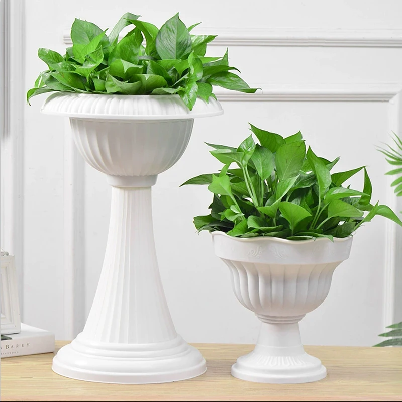 1PC Modern Nordic Style Large Water Ripple Plastic Vase Wave Flower Pot Arrangement Home Living Room Desktop Decoration Ornament