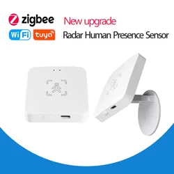 Tuya Zigbee/WiFi Smart Human Presence Sensor MmWave Radar Detection Luminance/Distance Detection For Z2M Support Home Assistant