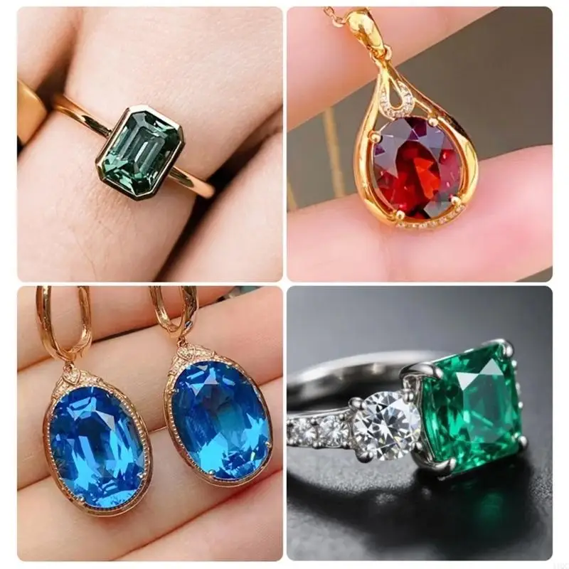 Portable Ergonomic Jewelry Processing and Setting Tool with Wooden Handle Practical Gemstones Pusher 