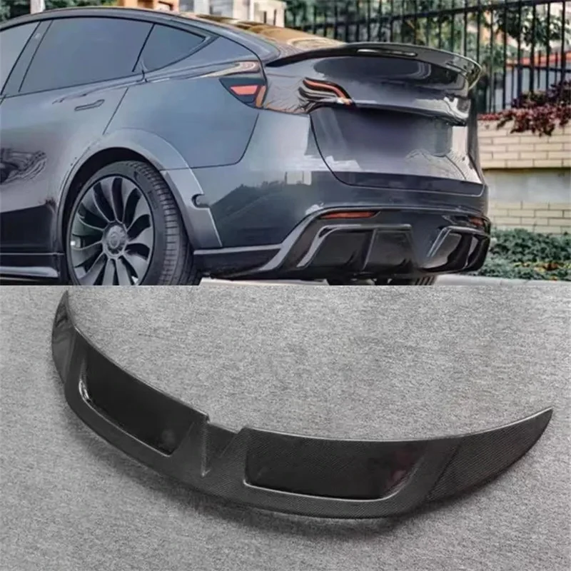 

High Quality Real Carbon Fiber Tail Wing Spoiler Kit For Model Y