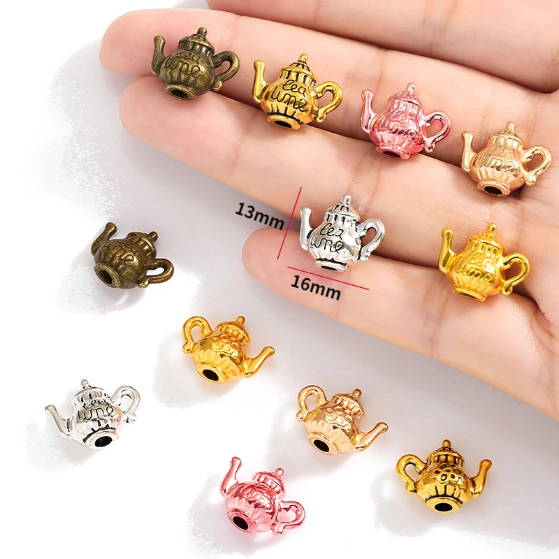 10pcs Teapot Charms for DIY Jewellery Making