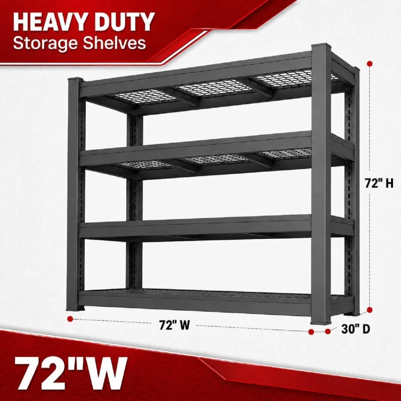 4-Tier Garage Shelving, 72
