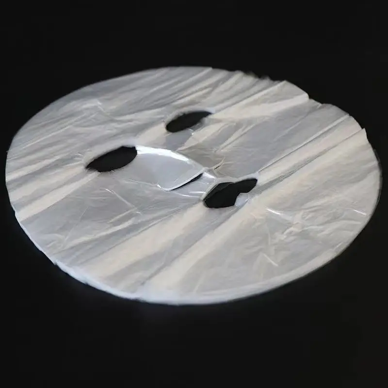 Película plástica desechable para la cara, mascarilla limpiadora de cara completa, papel transparente, máscaras de PE, envoltura DIY, kits de herramientas saludables de belleza Facial