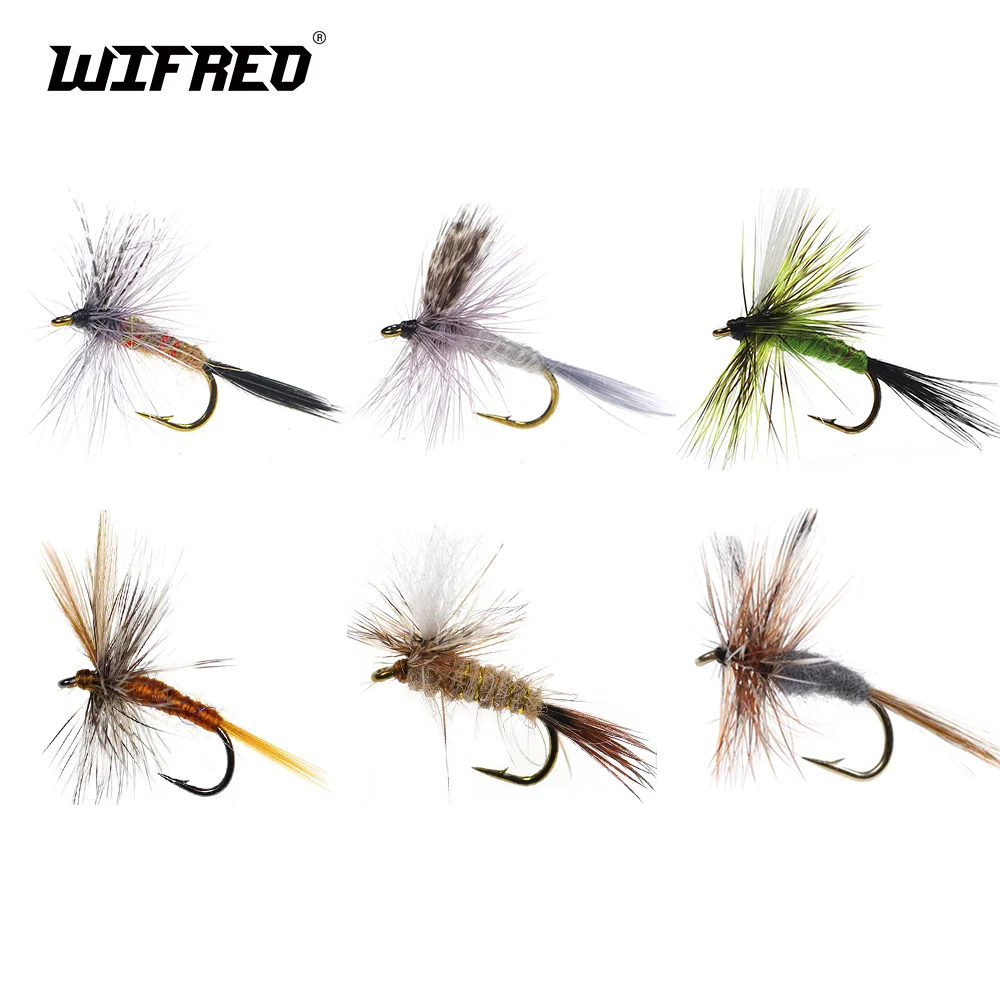 Wifreo 8pcs Adams Series Fishing Flies Adams Dry Flies Hendrickson Mayfly Caddis Fly Fishing Trout Fishing Lure Baits