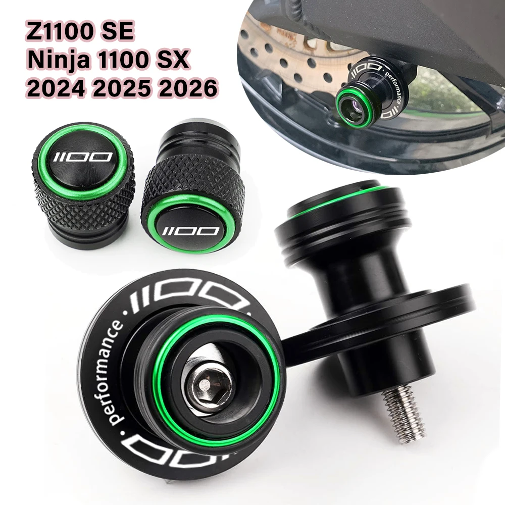 2025 2026 Für KAWASAKI Z1100 SE Ninja1100SX Z Ninja 1100 SX Zubehör Motorrad CNC Schwingenspulen Hinterer Ständer Slider Bobbins – Detail 1