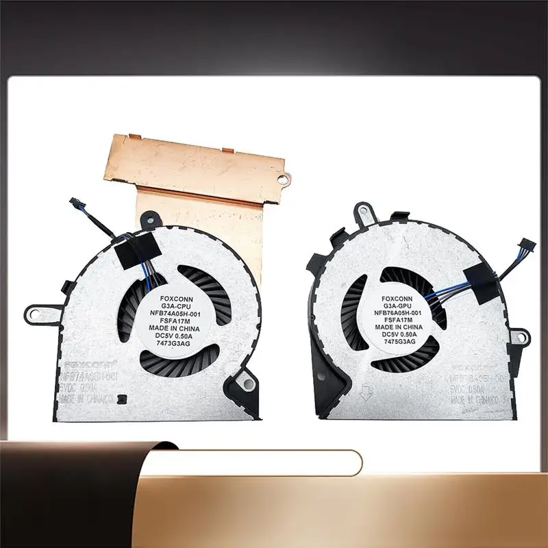 

CPU+ GPU Cooling Fan For HP 15-CE 17-AN OMEN Pro 3Plus TPN-Q194 929456 929455-001 Graphics Card Fans Radiator-X64A