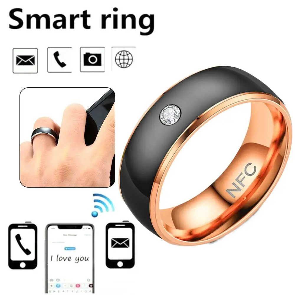 Stainless Steel NFC Smart Ring Multifunctional Wearable Connect Finger Digital Ring Waterproof Magic Wear for Android Phone