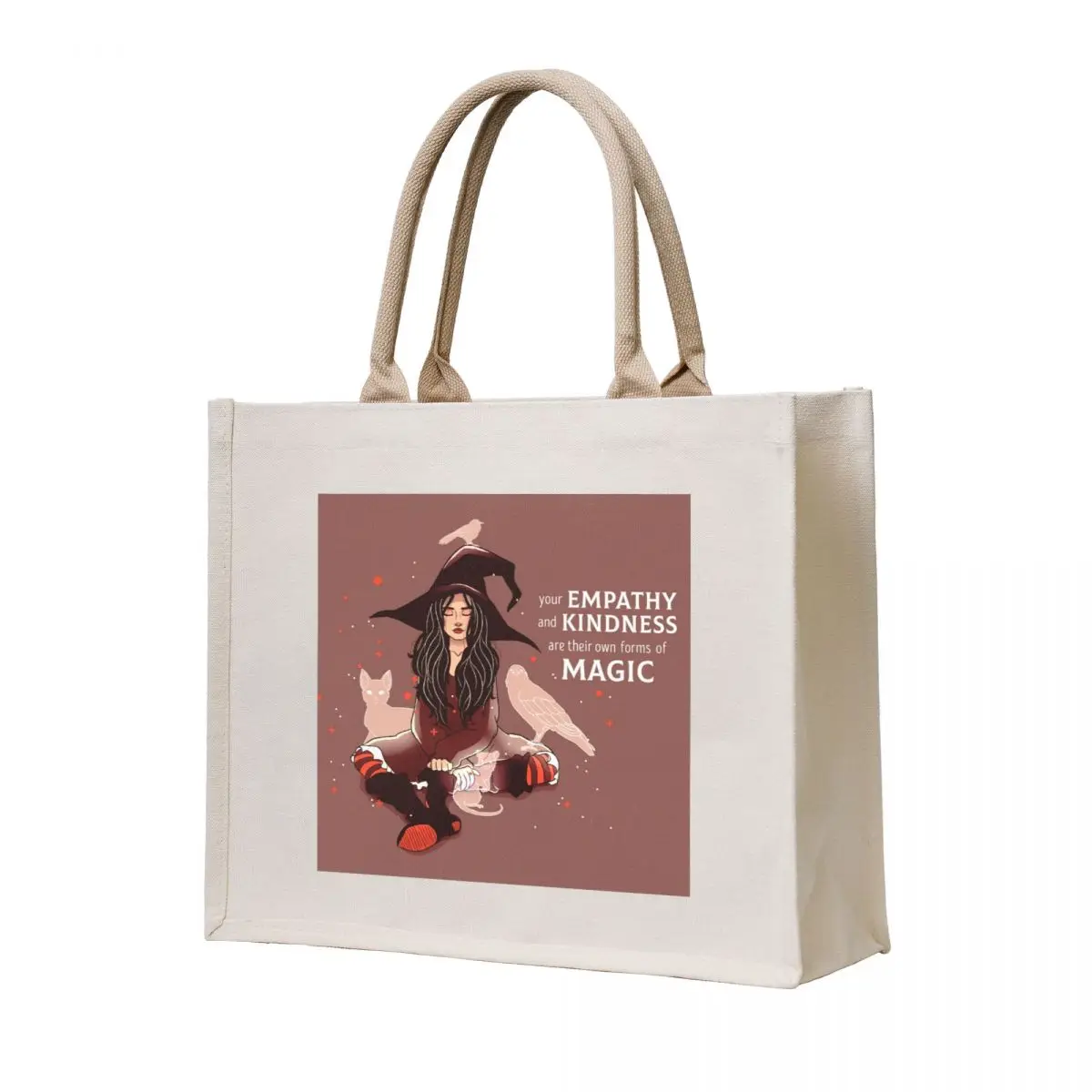 

Your Empathy and Kindness Are Their Own Forms of Magic Witch Tote Bag Reusable bags woman shopping bag Women's shopper bag