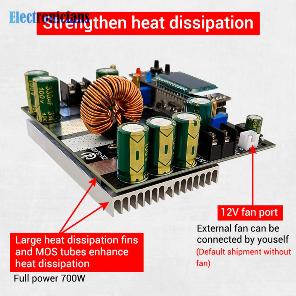 ZK-SJ30 700W Hochleistungs-Auto-Boost-Leistungsmodul 30A Solar-Ladung MPPT Synchron-Gleichrichter – Detail 3