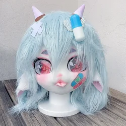 Premade Fursuits Head Sheep Kigurumi Headsets Furry Costumes Partial Fursuit Fluffy Menhera Yami Kawaii  Loli Party