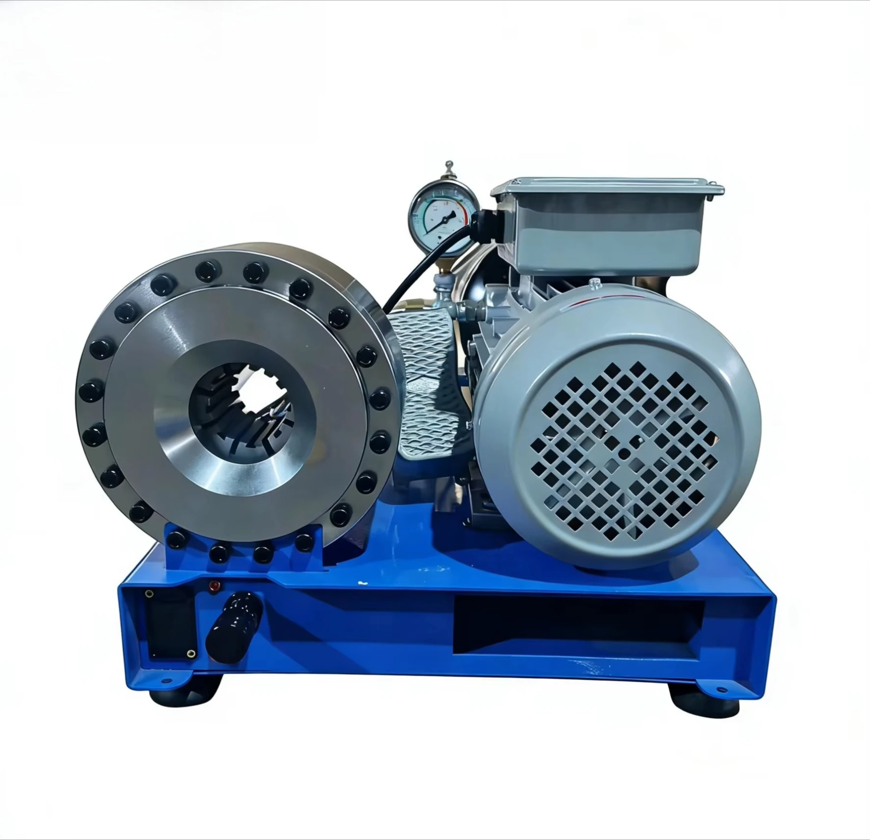 Electric Hydraulic Hose Crimper Tool with 7 Dies 50mm Opening Hydraulic Hose Crimping Machine for 1inch 2SP Rubber Hoses