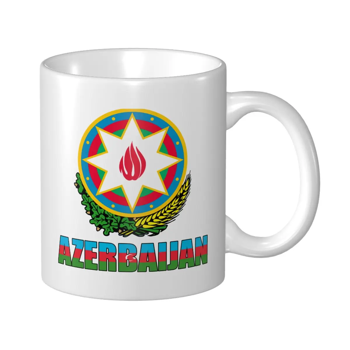 Mark Cup Mug Azerbaijan Letter Flag Emblem Coffee Mugs Tea Milk Water Cup Travel Mugs For Office Home