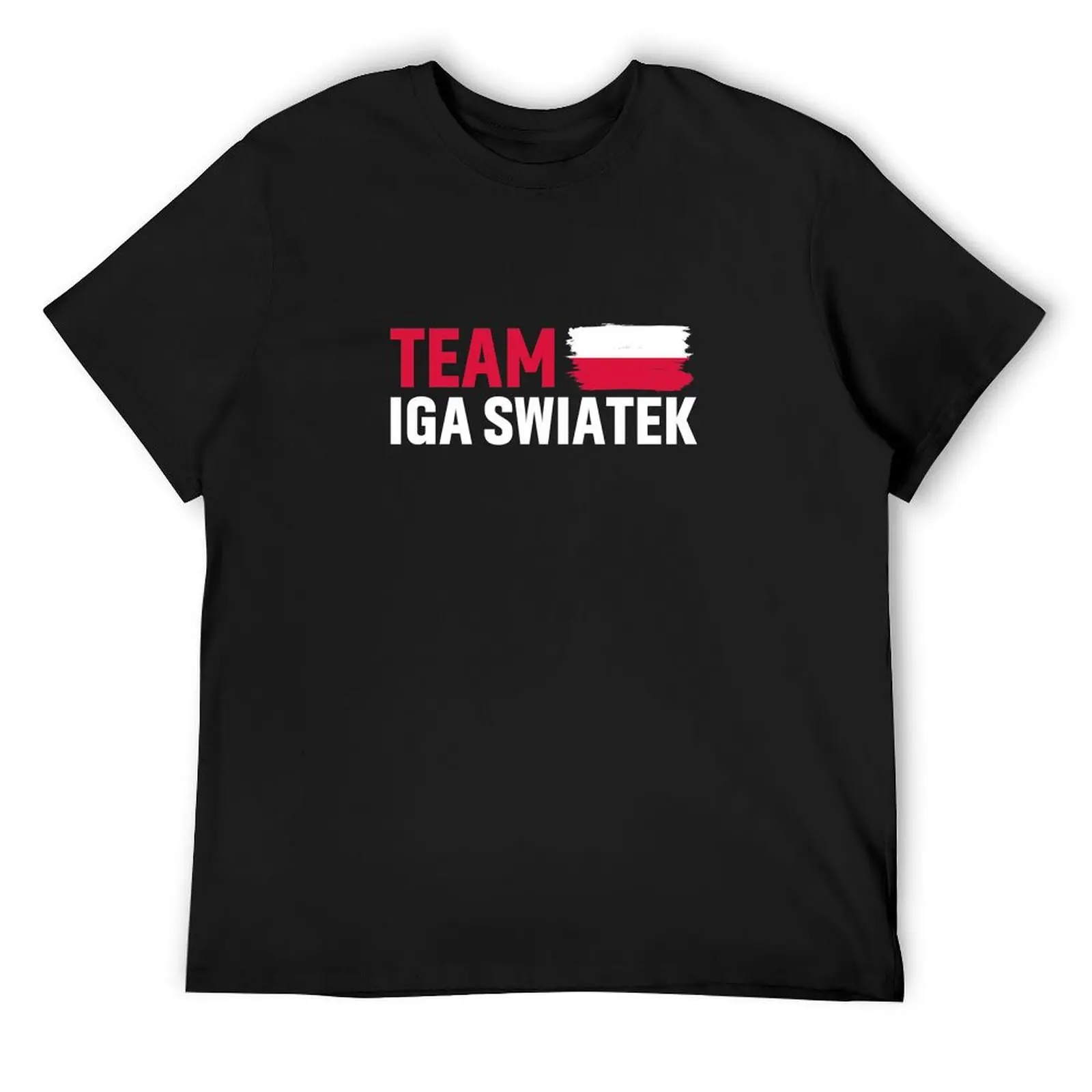 

Team Iga Swiatek Poland Flag T-Shirt sports fans summer 2025 summer shirt tee shirts for men