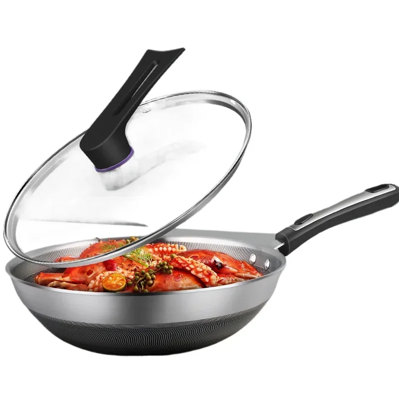 

Multi-functional 316 Stainless Steel Non-Stick Wok for Gas and Induction Cooktops Premium 316 Stainless Steel Wok