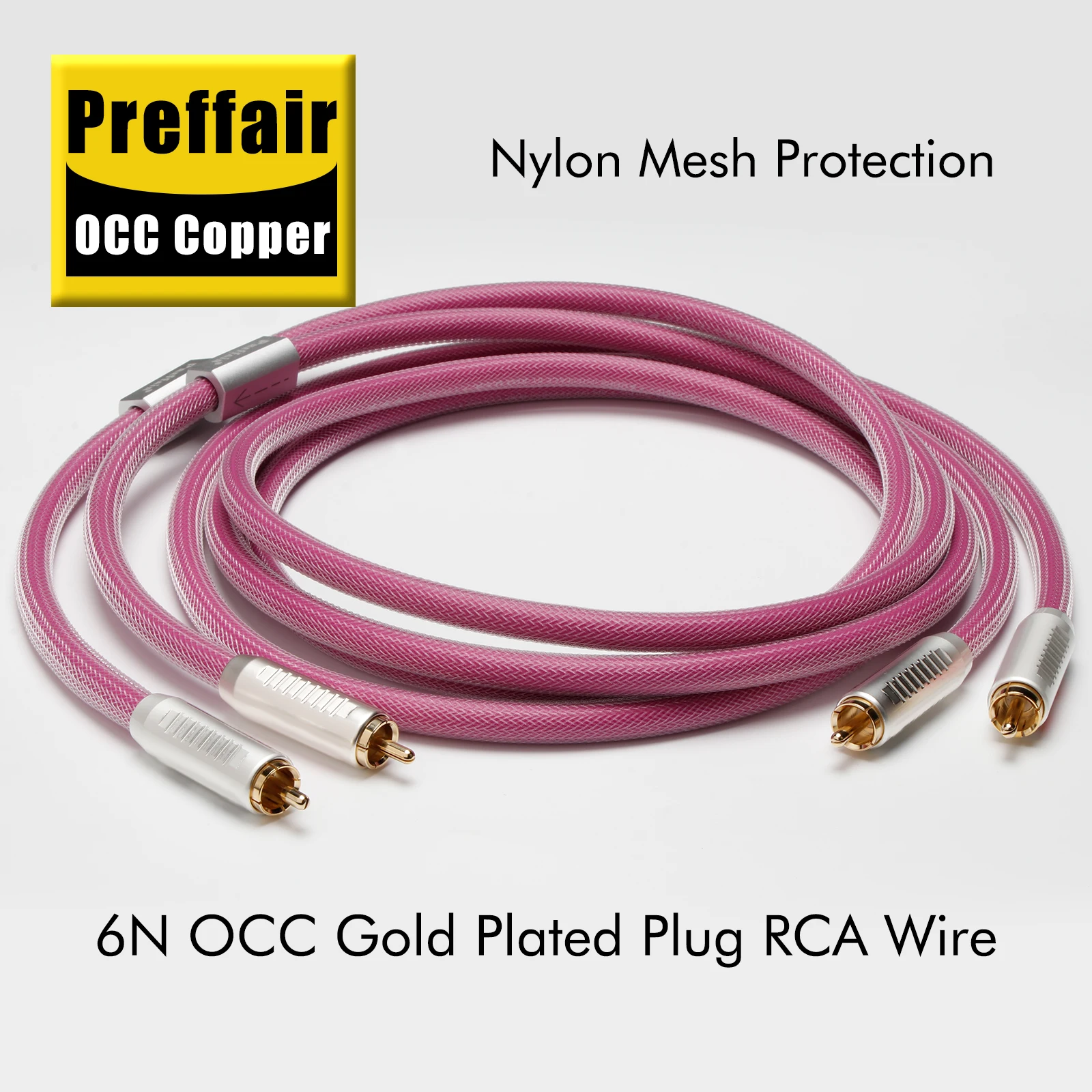 

Кабель 2RCA-2RCA, сигнальный кабель OCC с серебряным покрытием и позолоченными RCA-разъемами для усилителя и ЦАП.