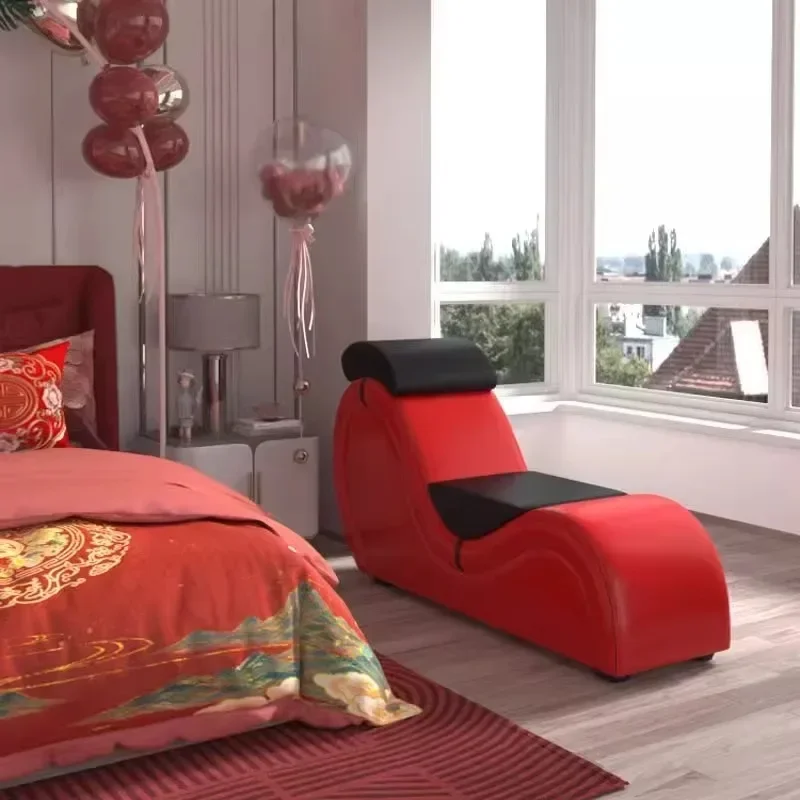 Trendy Small Sofa Bed End Stool Yoga Chair-New Wedding Gift Chic Lounge Chair for Bedroom Bedside Hotel Wedding Home Furniture