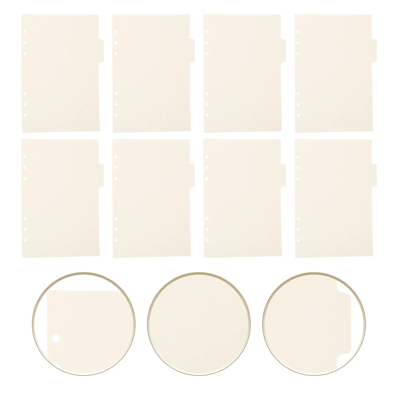 

15Pcs Office Index Dividers Paper Tabs A5 Binder Dividers for Document Classification Notebook Annotation Supplies