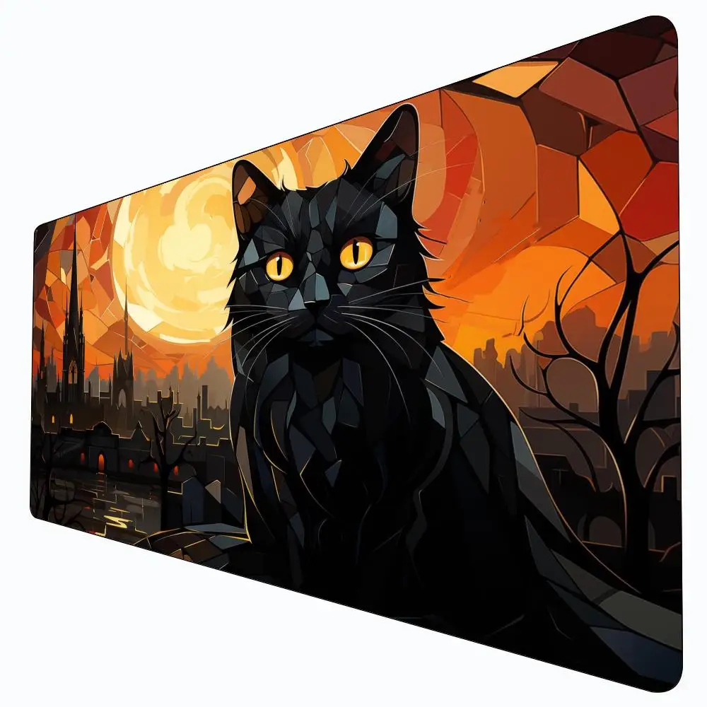 

Colored glass style cat theme MTG Playmat Magic Card Battle Mat Non-Slip Durable 35X60CM Commander playmat tapete magic mtg