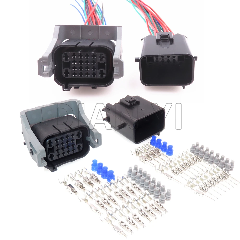 1 Set 20 Way AC Assembly Car Engine Electric Male Female Wire Socket Auto Modification Composite Connector 936777-2 936780-2