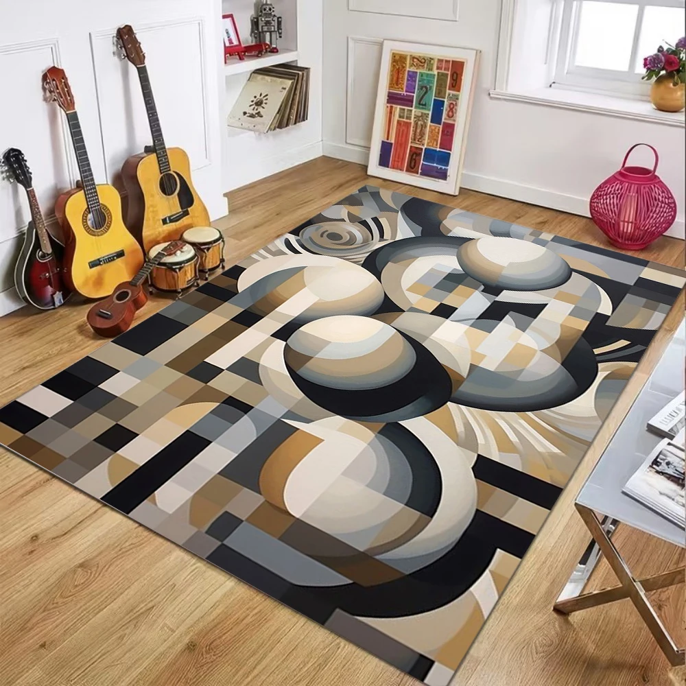 Wholesale Commercial Printing - Karpet Modern Abstrak Motif Geometris Anti-Slip