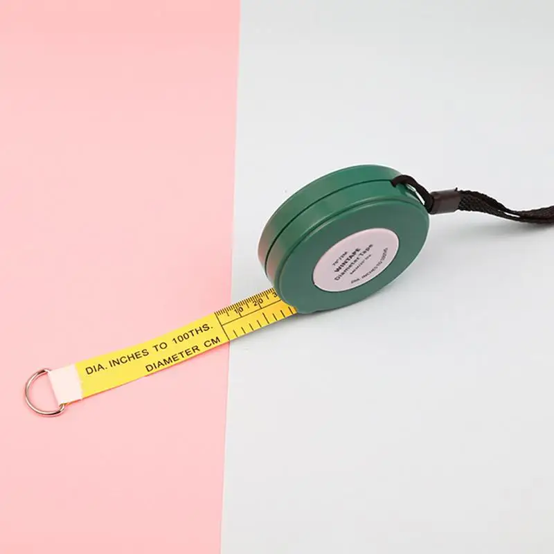 Diameter Circumference Tape Measure Pipe Tape Measuring Tape Imperial & Metric Professional Rolling Measurement Tape Pocket Tree