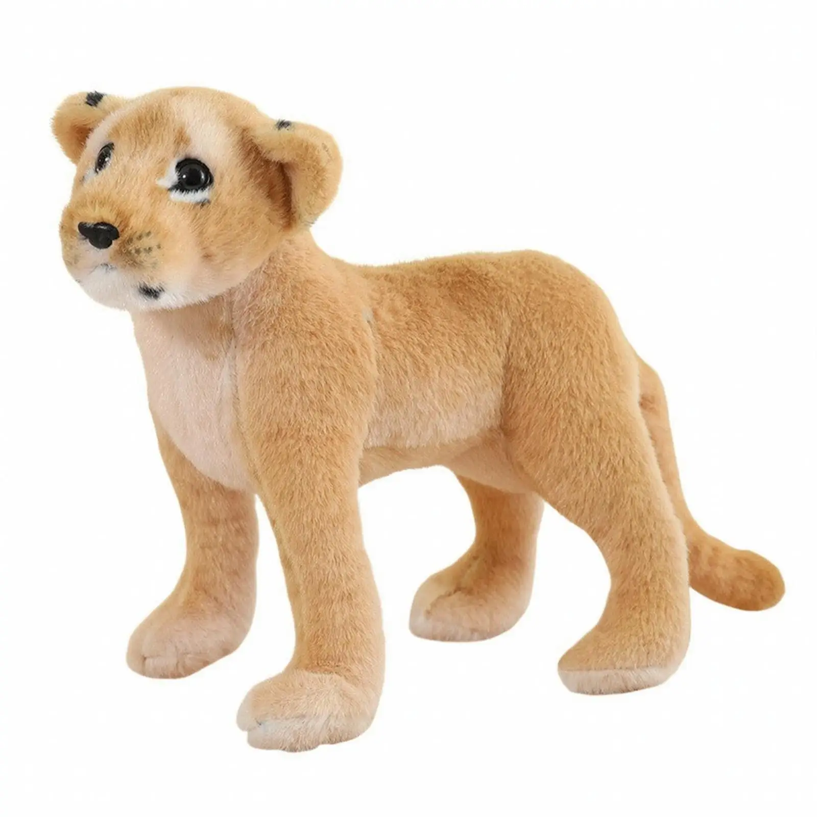 Big Stuffed Lion Plushie Soft Wild Animal Toy Realistic Details PP Filled for Shelf Table Display