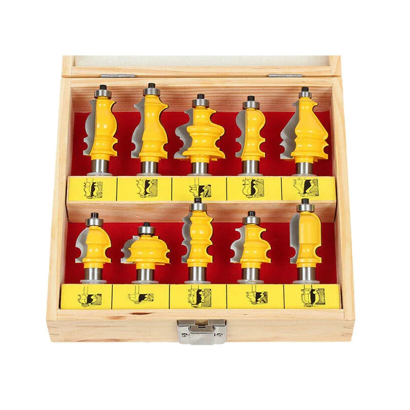 DT35BG 10 Bit Architectural Molding Router Bit Set-1/2 Inch Shank- 16101