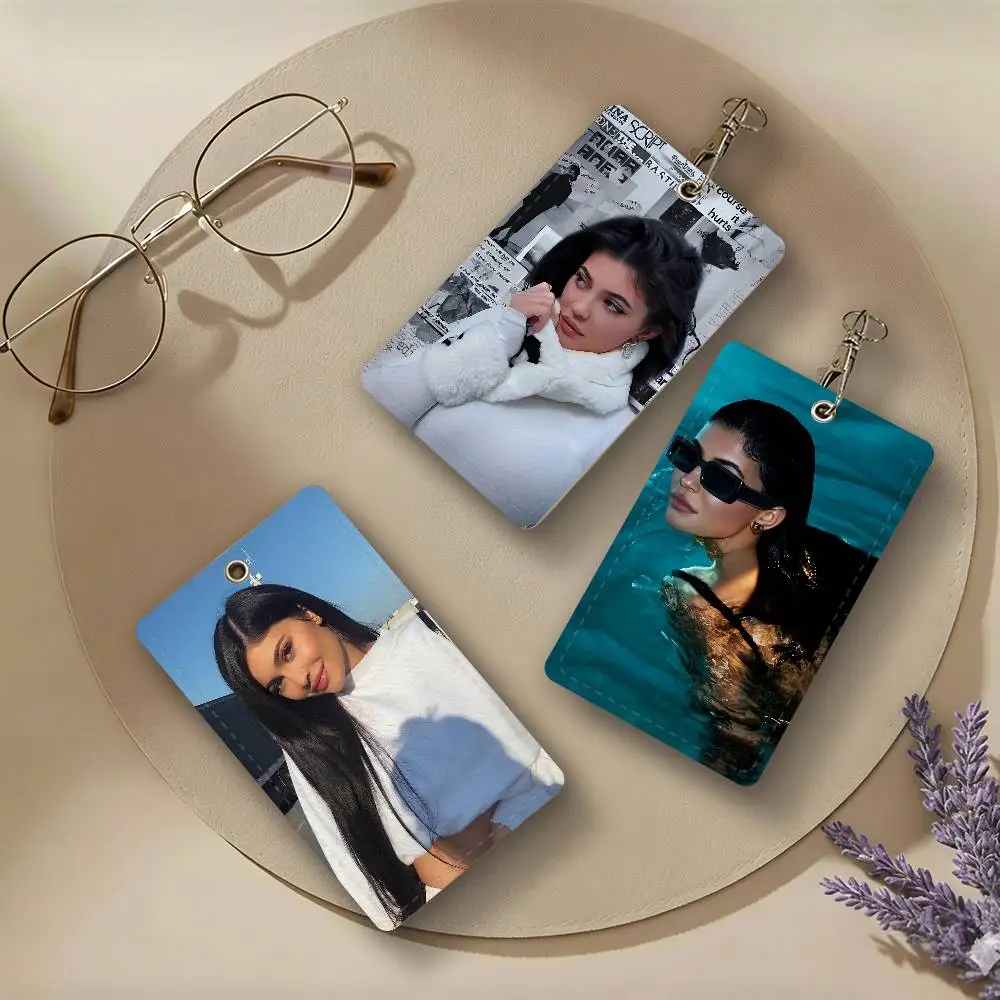 Model K-Kylie Cool J-Jenner PU Leather Card Holders Anti-lost Protective Cover Cases Cards