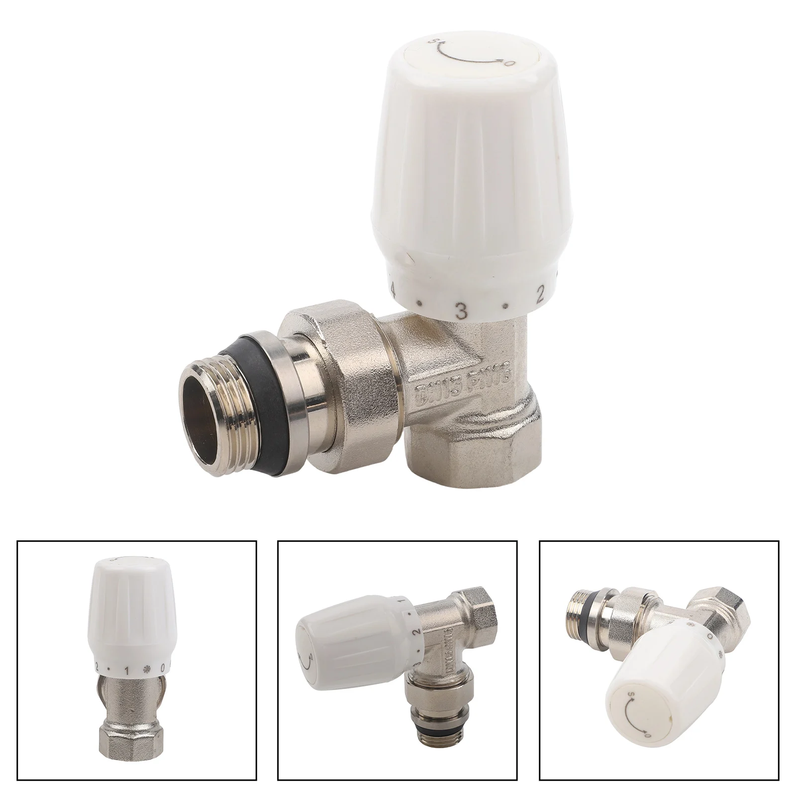 Angle Manual Radiator Valve 1/2 inch for Temperature Control with Repairable Design and Union Nut Connection for Easy Service