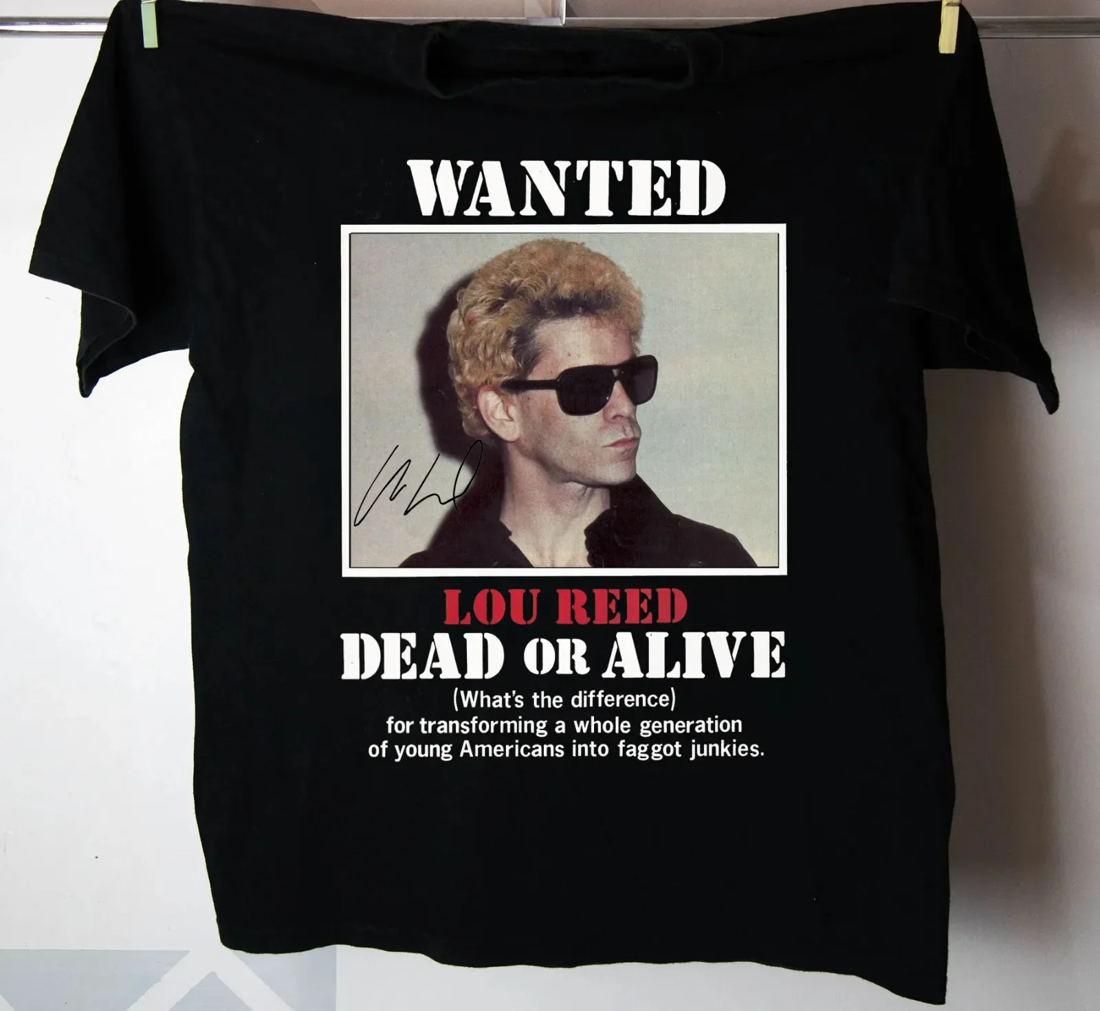 Lou Reed New Dead or Alive Signature Shirt Classic Black Unisex S-5XL JU777