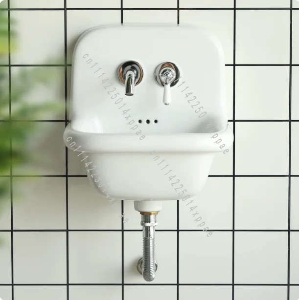 Face Retro Sink Wall Hanging Dual-purpose Iron Ceramic Hanging Basin Exported To Dishwashing Hand Washing