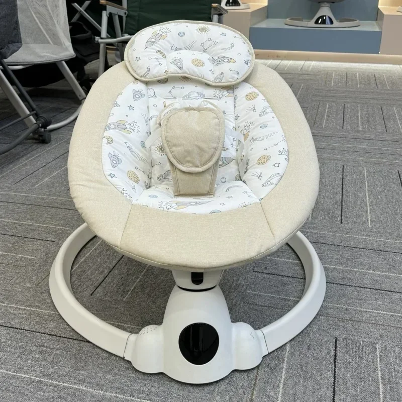 Baby electric rocking chair automatic bed foldable baby recliner spine protector